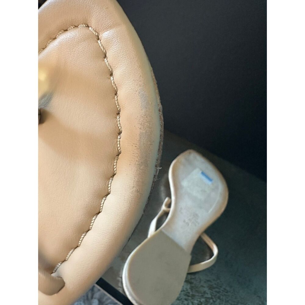 Jeffrey Campbell Slide Sandals 9 Flat Thong Minimalist Casual Nude Tan Pacifico - Picture 8 of 9